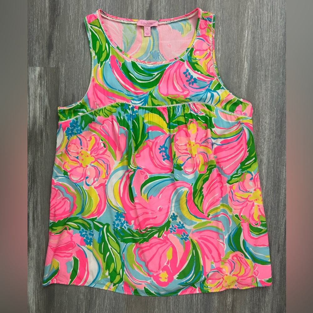 Lilly Pulitzer flutter tank top, So a peeling, Size Small - Picture 2 of 12